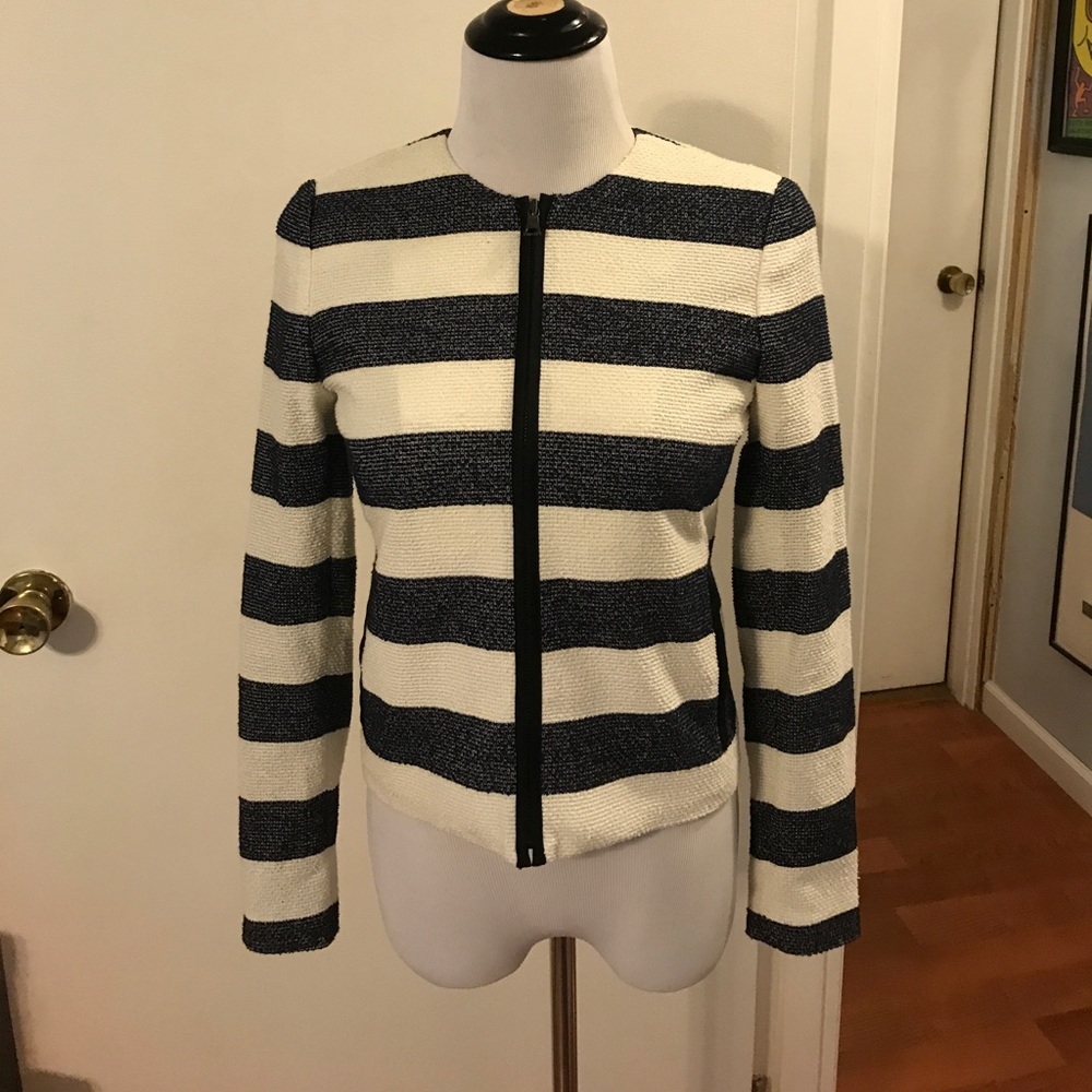 Gap collarless cotton jacket
